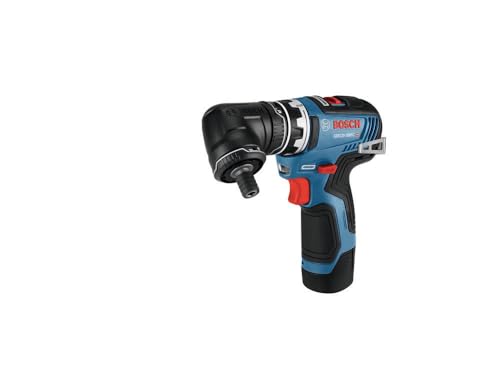 BOSCH GSR12V-300FCB22 12V Max EC Brushless Flexiclick 5-In-1 Drill/Driver System with (2) 2 Ah Batteries