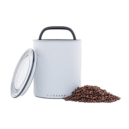 Planetary Design Airscape Kilo Coffee Storage Canister - Large Food Container Patented Airtight Lid 2-Way Valve Preserve Freshness Holds 2.2 lb Dry Beans (Matte Gray)