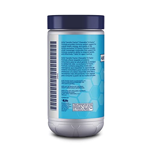 4Life Transfer Factor Chewable Tri-Factor Formula - Immune Support with Extracts of Cow Colostrum and Chicken Egg Yolk - Citrus Cream Flavor - 90 Chewable Tablets