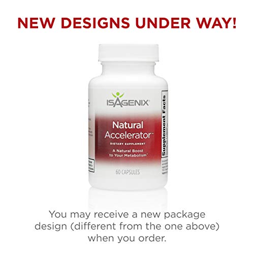 Isagenix Natural Accelerator - Metabolism Boost Capsules with Green Tea Extract, Black Pepper, Niacin and More - 60 Capsules