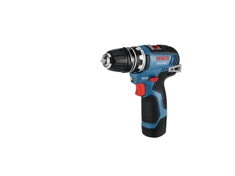 BOSCH GSR12V-300FCB22 12V Max EC Brushless Flexiclick 5-In-1 Drill/Driver System with (2) 2 Ah Batteries