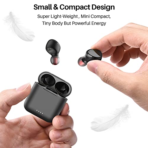 TOZO T6 (Classic Edition) True Wireless Earbuds Bluetooth 5.3 Headphones Touch Control with Wireless Charging Case IPX8 Waterproof Stereo Earphones in-Ear Built-in Mic Headset Premium Deep Bass Black