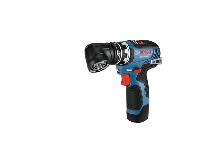 BOSCH GSR12V-300FCB22 12V Max EC Brushless Flexiclick 5-In-1 Drill/Driver System with (2) 2 Ah Batteries