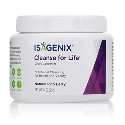 Isagenix Cleanse for Life - Detox Cleanse Drink with Vitamin B12, Niacin and Vitamin B6 for Overall Wellness - 96 Gram Canister (Natural Rich Berry Flavor)