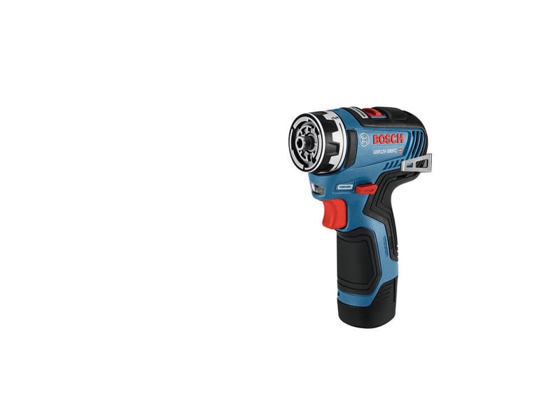 BOSCH GSR12V-300FCB22 12V Max EC Brushless Flexiclick 5-In-1 Drill/Driver System with (2) 2 Ah Batteries