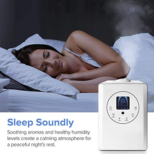 LEVOIT Humidifiers for Bedroom Large Room 6L Warm and Cool Mist for Families Plants with Built-in Humidity Sensor, Essential Oil, Air Vaporizer with Remote Control, Timer Setting, White