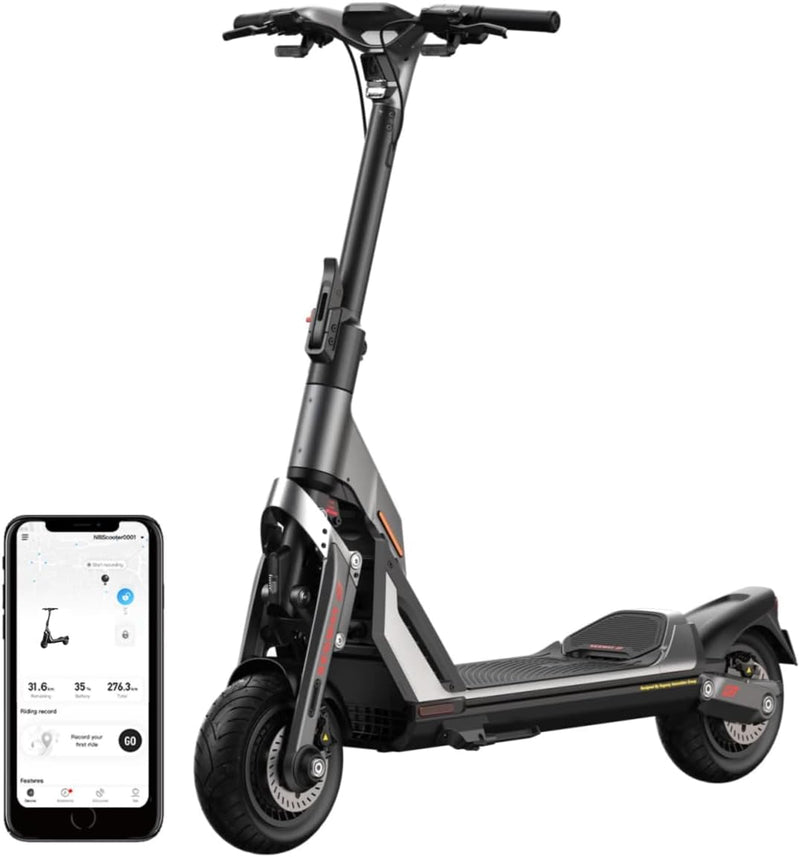 Segway Ninebot Electric KickScooter GT1, Powerful Performance, Max Speed 25km/h & 70km Range, 11-inch Tires, Suitable for Ages 14-60, Black