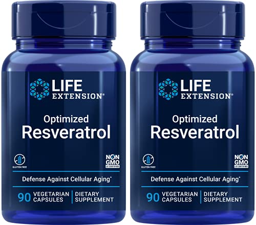 Life Extension Optimized Resveratrol, 90 Caps (Pack of 2)