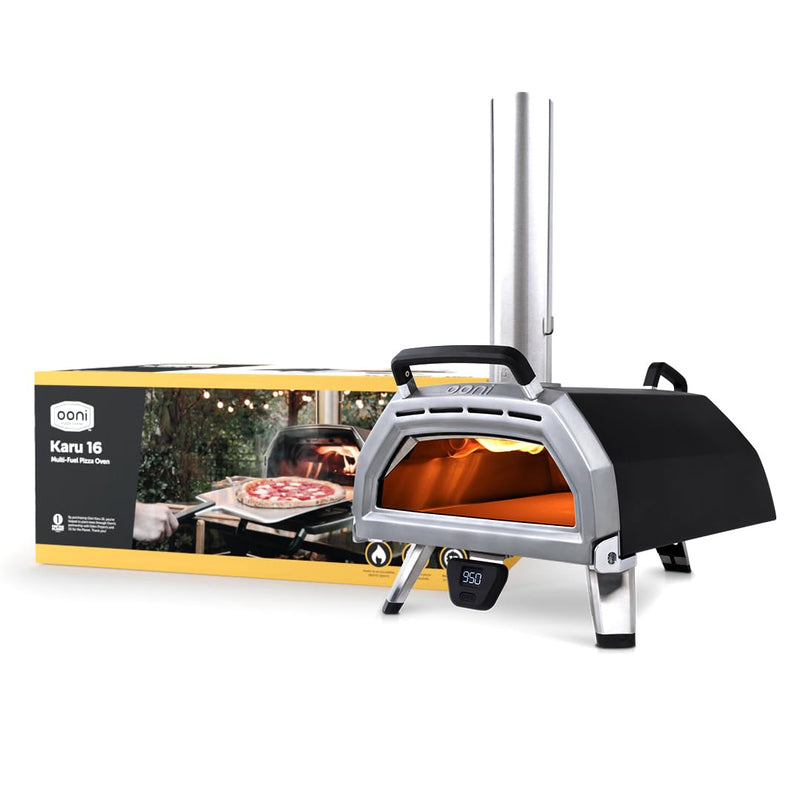 Ooni Karu 16 Multi-Fuel Outdoor Pizza Oven - Ooni Pizza Ovens – Cook in the Backyard and Beyond with this Portable Outdoor Kitchen Pizza Making Oven