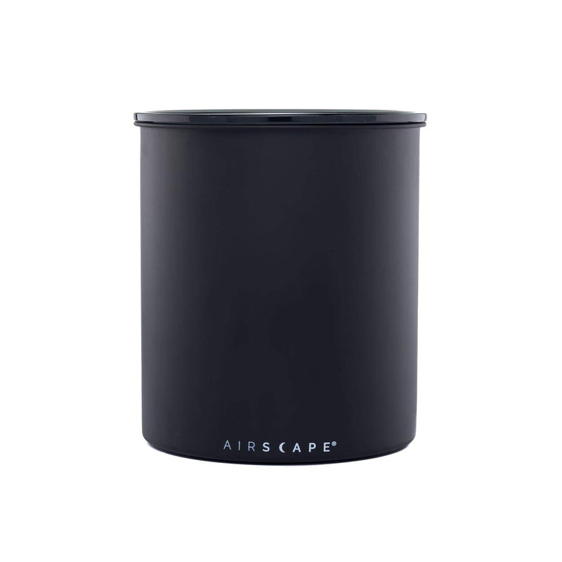 Airscape Coffee Storage Canister (2.5 lb Dry Beans) - Big Kilo Size Canister with Patented CO2 Releasing Airtight Lid Pushes Air Out to Preserve Food Freshness - Matte Finish Food Container - Charcoal