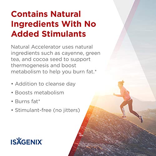 Isagenix Natural Accelerator - Metabolism Boost Capsules with Green Tea Extract, Black Pepper, Niacin and More - 60 Capsules