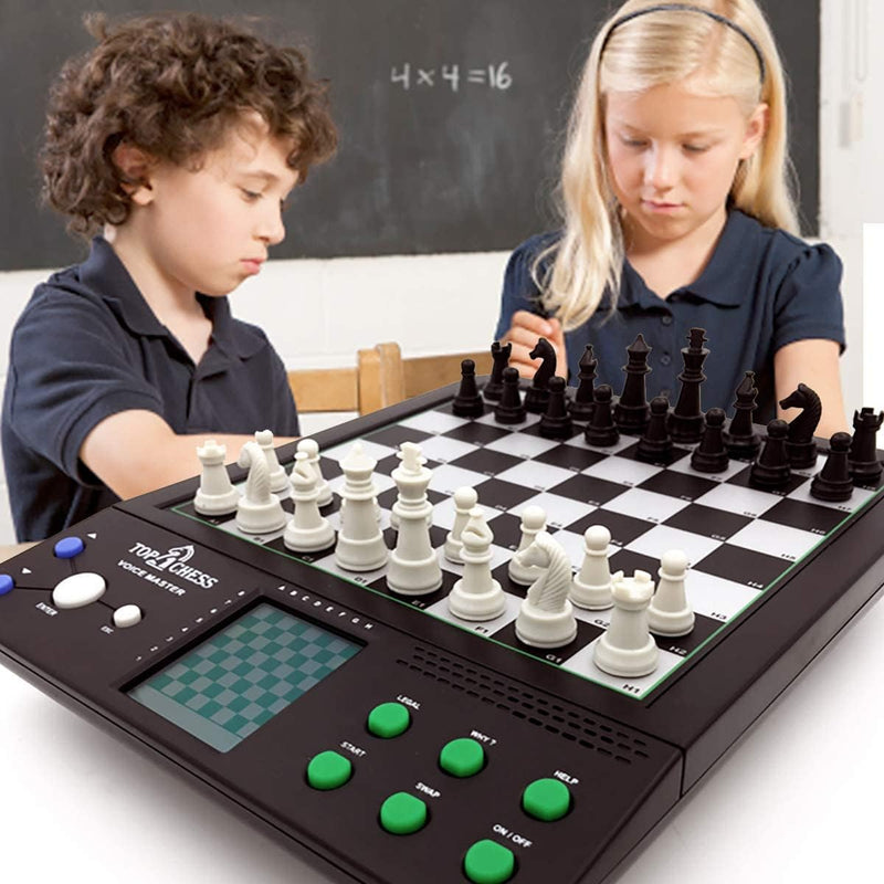 Top 1 Chess Set Board Game, Voice Chess Academy Classical Game, 8 In1 Computer Voice Teaching System, Teaching Chess Strategy for Chess Lovers