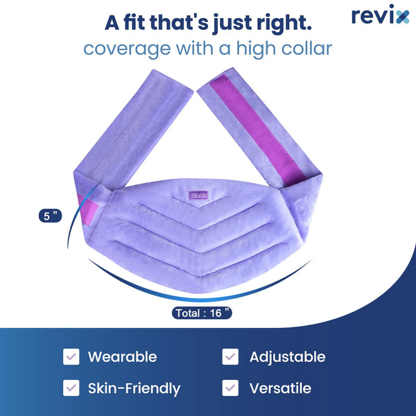 REVIX Microwave Heating Pad for Back Pain and Cramps Relief with Moist Heat, Extra Large Microwavable Heated Wrap for Lumbar, Waist, Stomach, Shoulder and Neck Hot or Cold Pack, Reusable, Portable