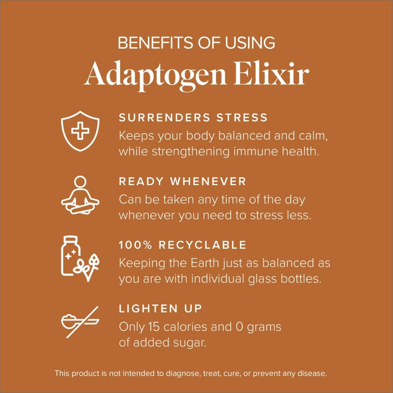 ISAGENIX - Adaptogen Elixir - Natural Medicinal Blend - Gluten Free Supplement - 10 X 47 ml