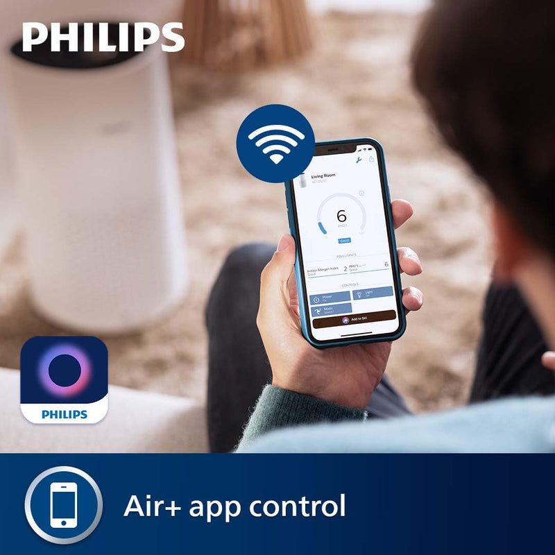 Philips Air Purifier Smart 1000i Series, Purifies rooms up to 78 m², Removes 99.97% of Pollen, Allergies, Dust and Smoke, Wi-Fi Connectivity, Ultra-quiet and Low energy consumption (AC1715/70)