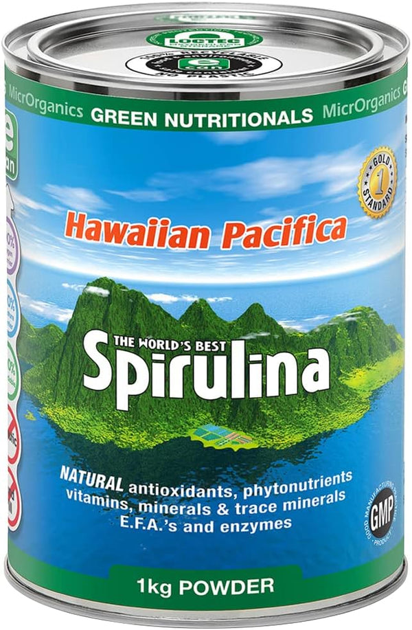 Green Nutritionals Hawaiian Pacifica Spirulina 1kg powder - Vegan Friendly