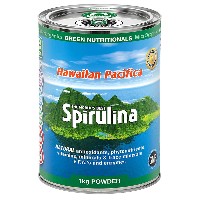 Green Nutritionals Hawaiian Pacifica Spirulina 1kg powder - Vegan Friendly