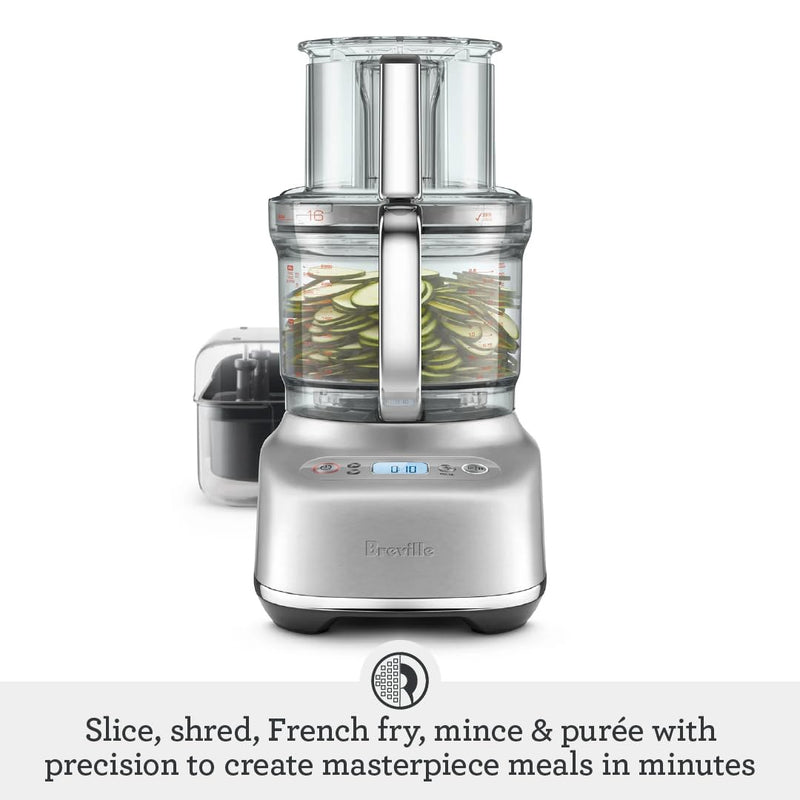 Breville The Kitchen Wizz® 16 Food Processor, Precise Blender & Mixer, Food & Vegetable Chopper, BFP810BSS, Brushed Stainless Steel