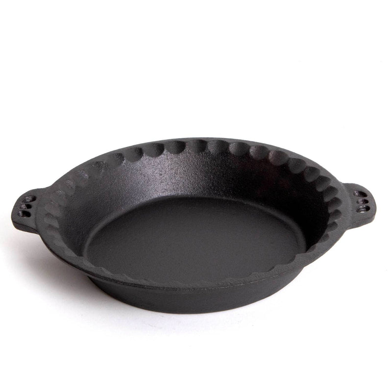 Lehman's Extra Deep Pie Pan - Pre-Seasoned Cast Iron Bakeware with Crimped Edges 10.25 inches