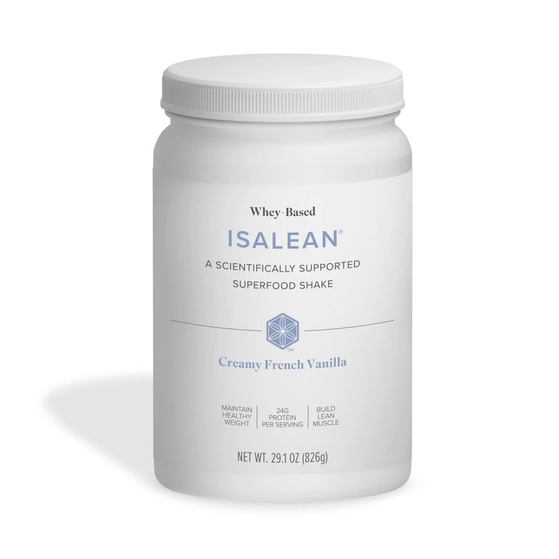 Isagenix IsaLean Shake - Meal Replacement Protein Shake Supports Healthy Weight & Muscle Growth - Protein Powder Enriched with 23 Vitamins - Creamy French Vanilla, 29.1 Oz (14 Servings)