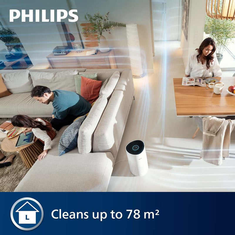 Philips Air Purifier Smart 1000i Series, Purifies rooms up to 78 m², Removes 99.97% of Pollen, Allergies, Dust and Smoke, Wi-Fi Connectivity, Ultra-quiet and Low energy consumption (AC1715/70)