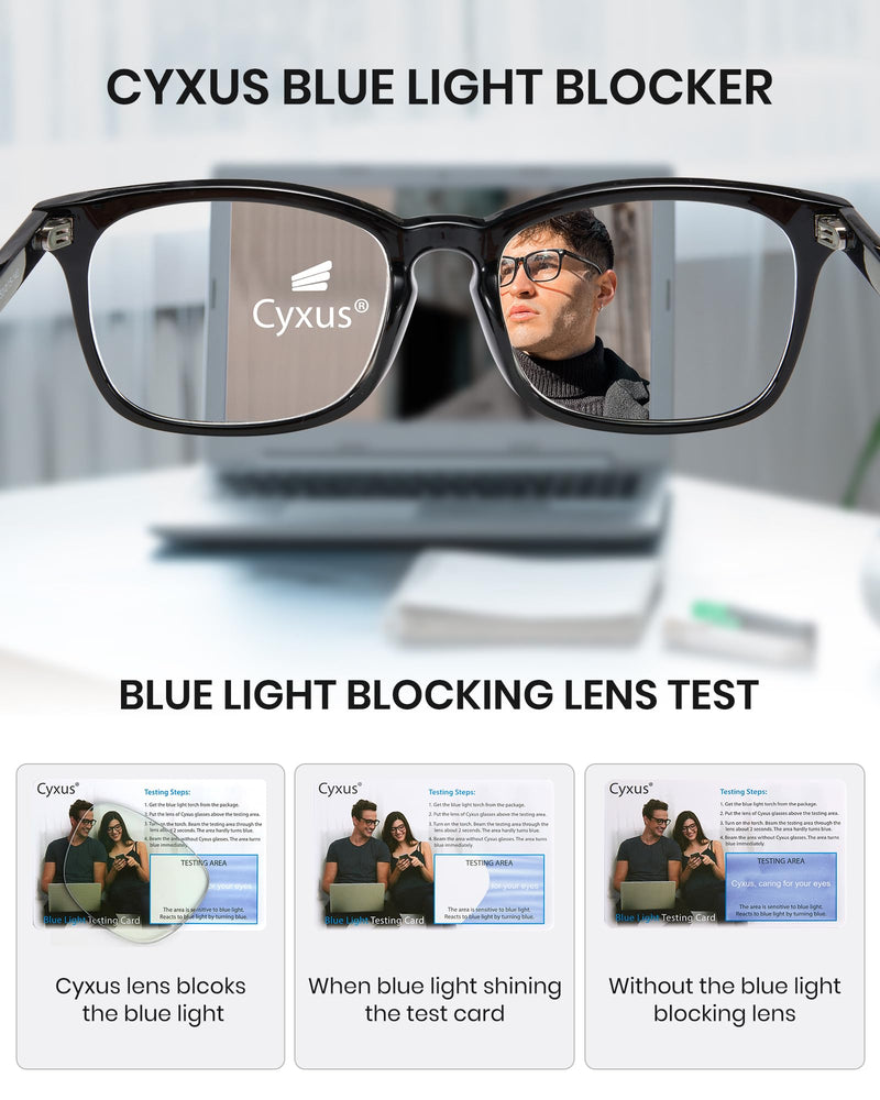 Cyxus Blue Light Blocking Glasses Anti Eyestrain Computer Gaming Eyeglasses for Men Women