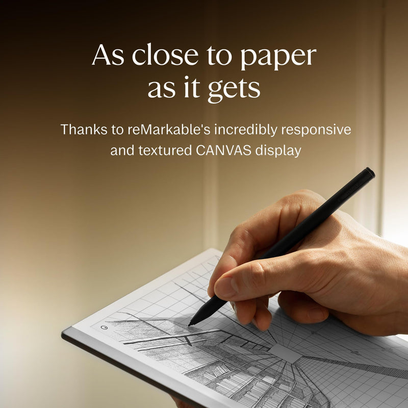 reMarkable 2 - New Generation Paper Tablet (+ Marker Plus with Eraser) Take notes on a screen that looks like paper; convert them into text; access your notes on all devices