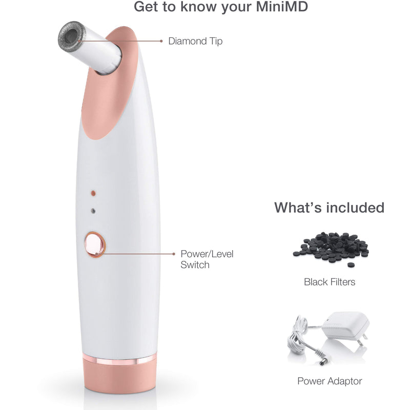 Trophy Skin MiniMD - Mini Handheld Microdermabrasion Kit - Improves Texture and Skin Tone