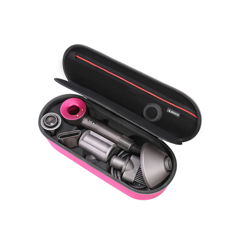 RLSOCO Hard Case for Dyson Supersonic Hair Dryer Iron/Fuchsia-Fits All Hair Dryer Accessories (Pink)