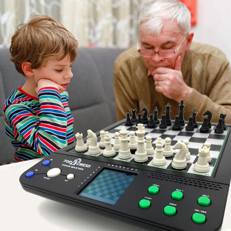 Top 1 Chess Set Board Game, Voice Chess Academy Classical Game, 8 In1 Computer Voice Teaching System, Teaching Chess Strategy for Chess Lovers