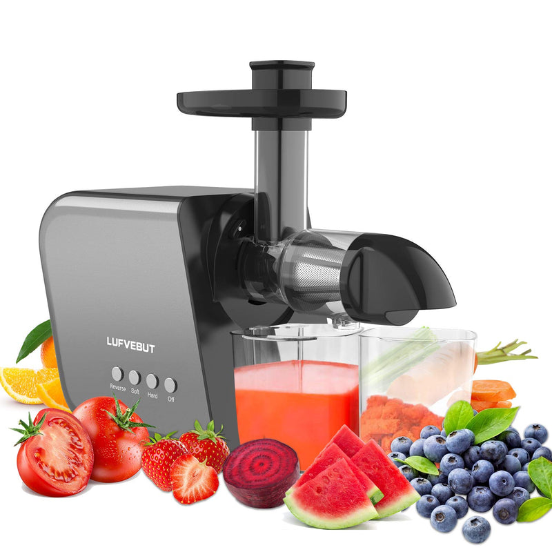 Fruit Vegetable Juicer Machine,Cold Press Slow Masticating Juicer Quiet Motor Easy To Clean,Juice Extractor BPA-Free Dry Pulp Dishwasher Safe for Celery Carrots Beets Greens Ginger Wheatgrass