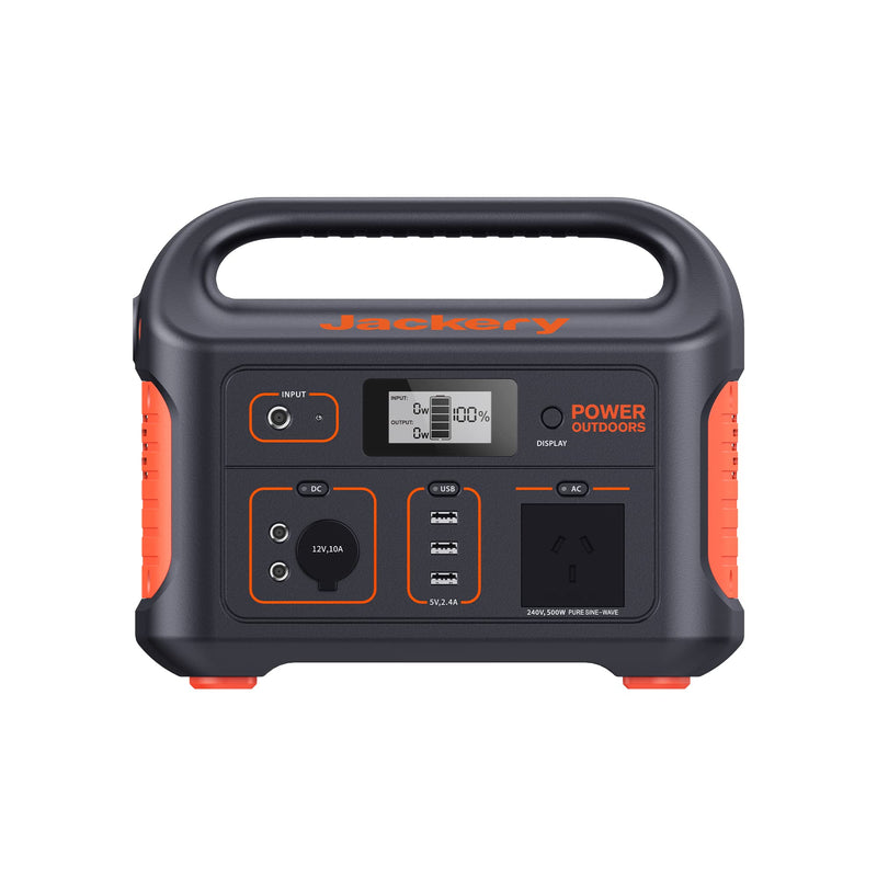 Jackery Portable Power Station Explorer 500, 518Wh Outdoor Solar Generator Mobile Lithium Battery Pack with 240V/500W AC Outlet (Solar Panel Optional) for Home Use, Emergency Backup, Road Trip Camping