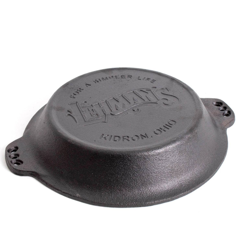 Lehman's Extra Deep Pie Pan - Pre-Seasoned Cast Iron Bakeware with Crimped Edges 10.25 inches