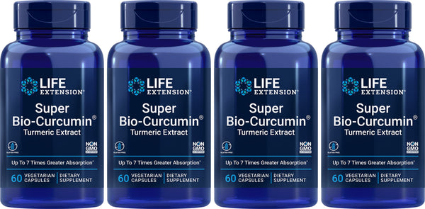 Life Extension Super Bio-Curcumin 400mg, 60 Vegetarian Capsules - 4-Pak