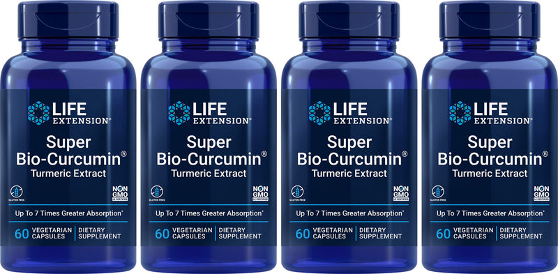 Life Extension Super Bio-Curcumin 400mg, 60 Vegetarian Capsules - 4-Pak