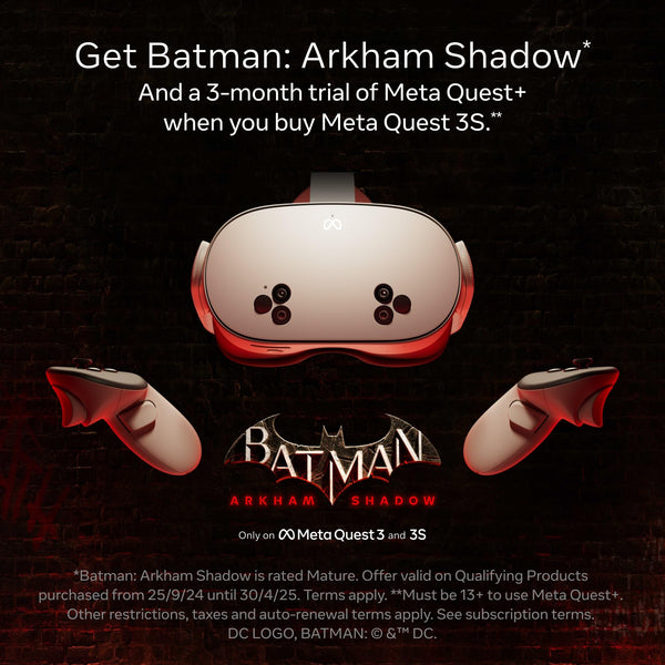 Meta Quest 3S 256GB — Get Batman: Arkham Shadow and a 3-Month Trial of Meta Quest+ Included — All-in-One Headset