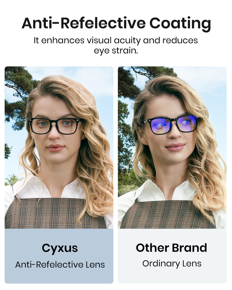 Cyxus Blue Light Blocking Glasses Anti Eyestrain Computer Gaming Eyeglasses for Men Women