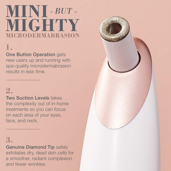 Trophy Skin MiniMD - Mini Handheld Microdermabrasion Kit - Improves Texture and Skin Tone