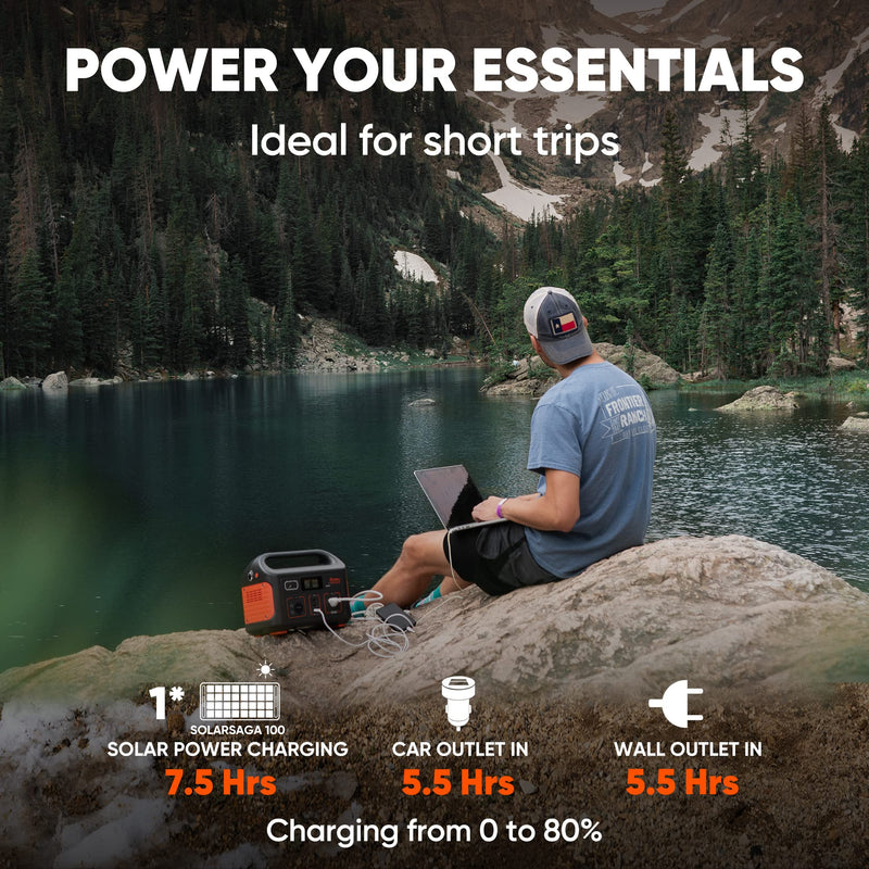 Jackery Portable Power Station Explorer 500, 518Wh Outdoor Solar Generator Mobile Lithium Battery Pack with 240V/500W AC Outlet (Solar Panel Optional) for Home Use, Emergency Backup, Road Trip Camping