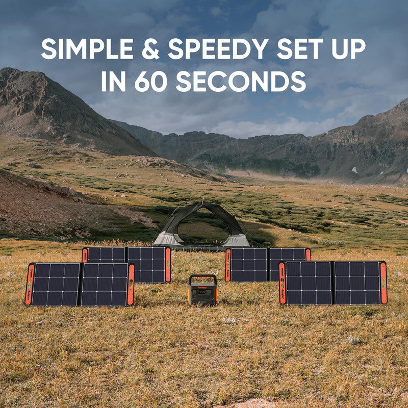 Jackery Solar Generator with Foldable Handle, 1000 PRO, 1002Wh Power Station with 4x100W Solar Panels, AC Fast Charging in 1.8 Hours, 2xPD 100W Ports, for Outdoor RV, Camping, Emergencies