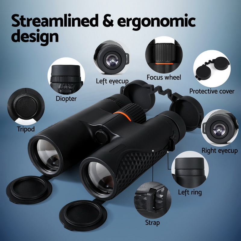 12X50 HD Zoom Optical Binocular Telescope Portable Camping Live Concert