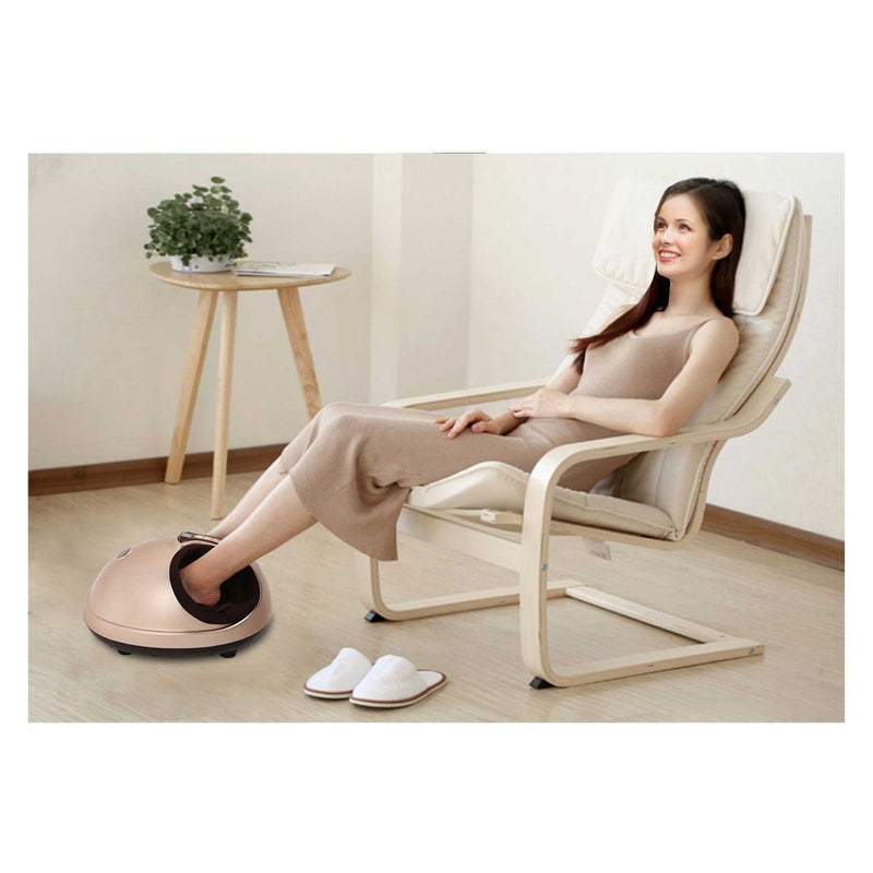 Foot Massager Machine Gold 3D Shiatsu Heat Kneading Pressing Relax Home Massage