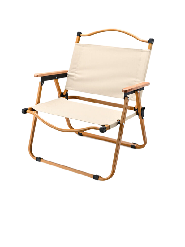 Portable camping Cryt chair-carbon steel khaki color 60*52*42cm