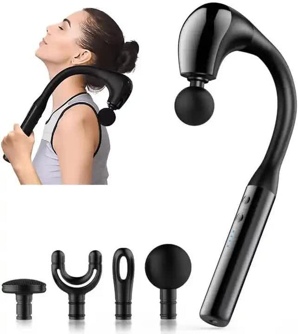 Electric Deep Tissue Massage Gun – Handheld Back and Muscle Relaxation Massager with Adjustable Speed and Attachments