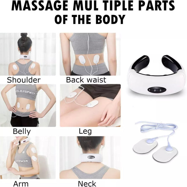 Neck Massager with Pulse Therapy - Intelligent Cervical Massage Device for Pain Relief and Relaxation