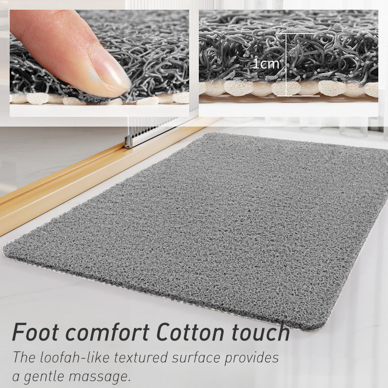 Brown Non-Slip Loofah-Style Bathroom Mat - Quick-Dry and Soft 40*60cm