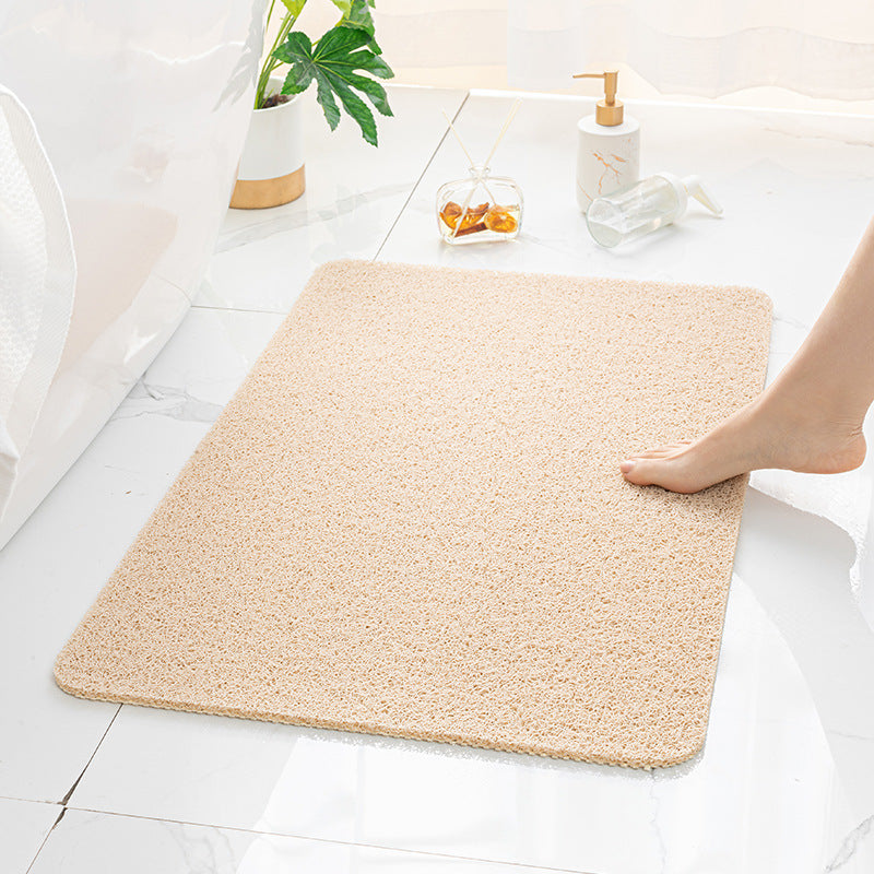 Beige Non-Slip Loofah-Style Bathroom Mat - Quick-Dry and Soft 40*80cm