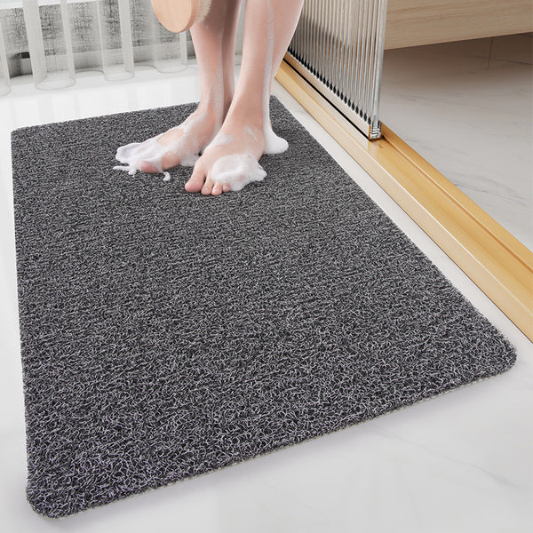 Black Non-Slip Loofah-Style Bathroom Mat - Quick-Dry and Soft 40*80cm