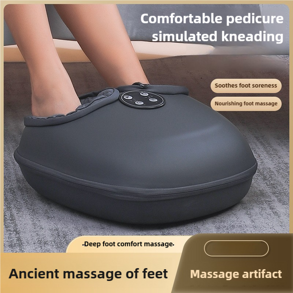 Compact Foot Massager with Heat and Timer - Deep Kneading Therapy