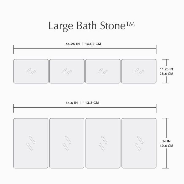 Dorai Home Large Bath Stone – Luxury Bathmat – Instantly Removes Water – Non-Slip Surface – Modern and Stylish Design – Customizable Blueprint – Slate